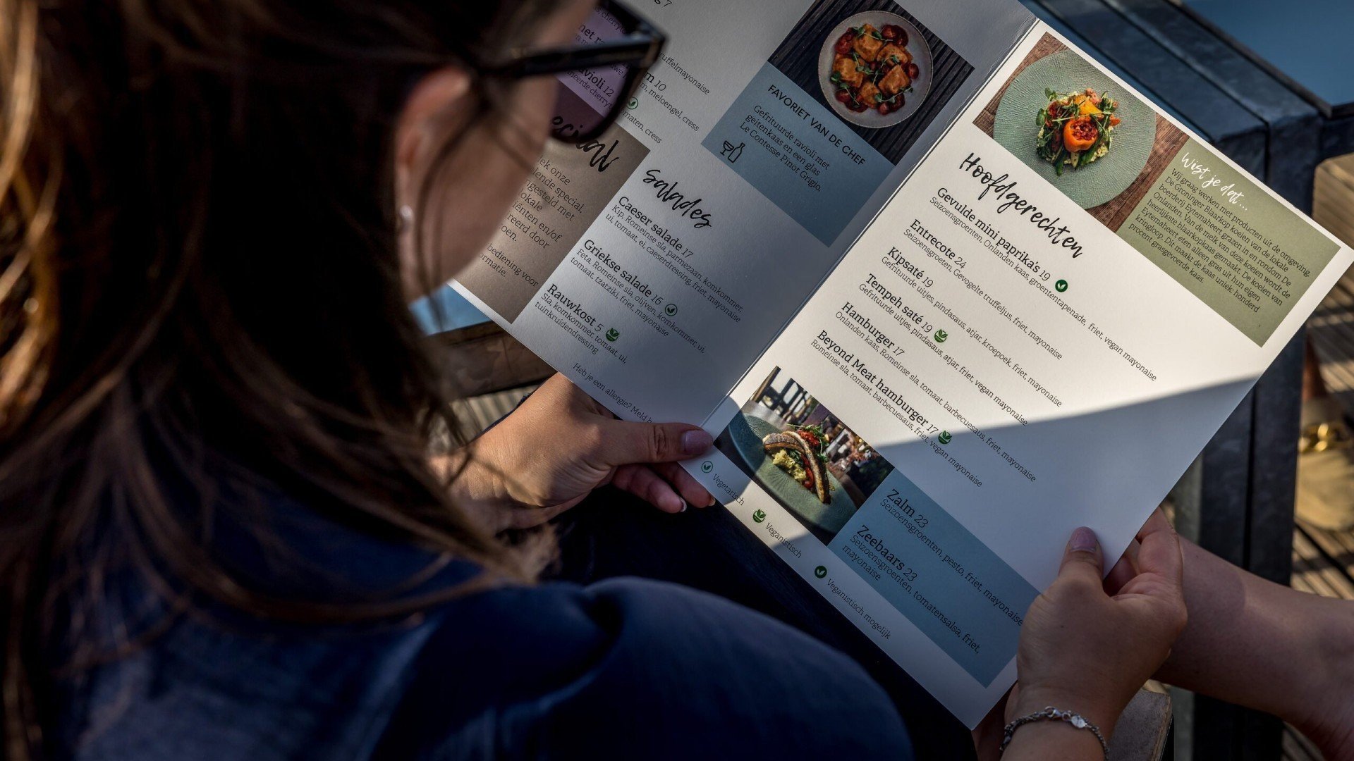 Menukaart paviljoen